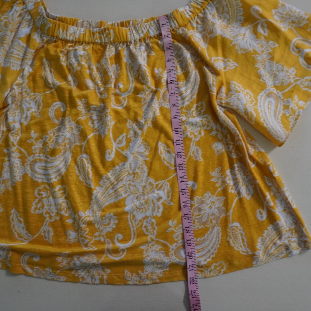 Chicos Off the Shoulder gathered neckline Blouse - Picture 7 of 8
